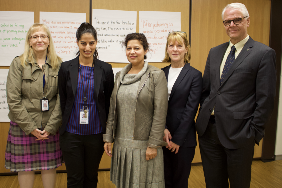 Drs. Sharon Straus, Reena Pattani, Najma Ahmed, Gillian Hawker and James Rutka