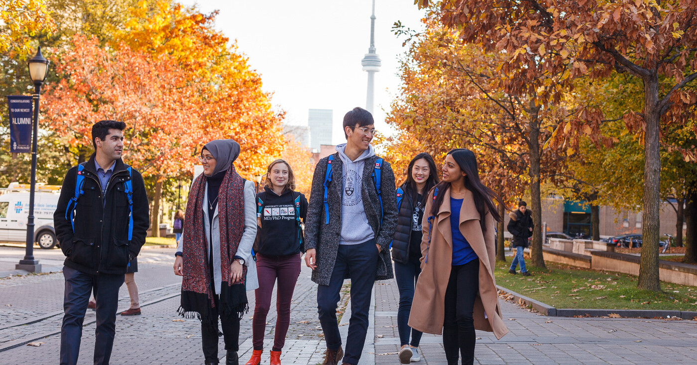 U of T students walking