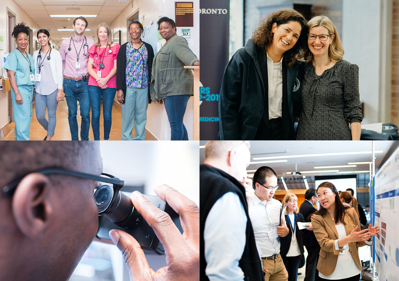 Collage of faculty and trainees in the Department of Medicine